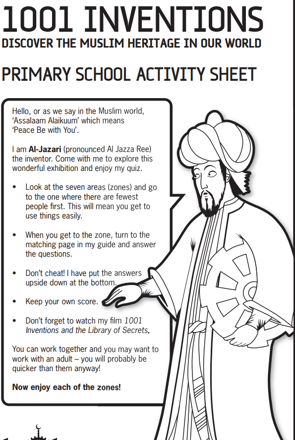 1001 Inventions Primary School Activity Sheet
