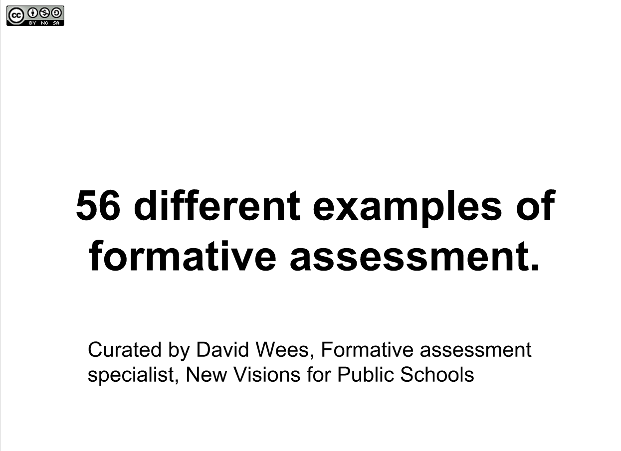 56 Different Examples of Formative Assessment