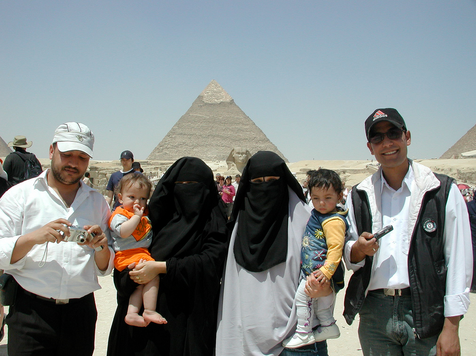 An Arab Family Visits the Pyramids