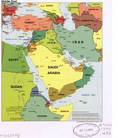 Map Poster – Middle East