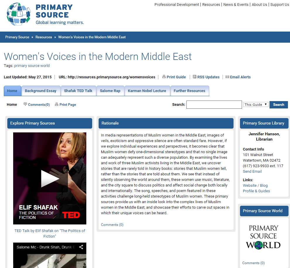 Women’s Voices in the Modern Middle East