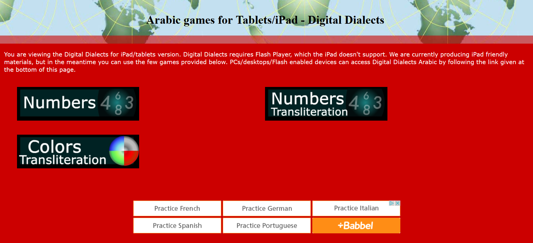 Arabic Numbers, Animals, and Colors Games