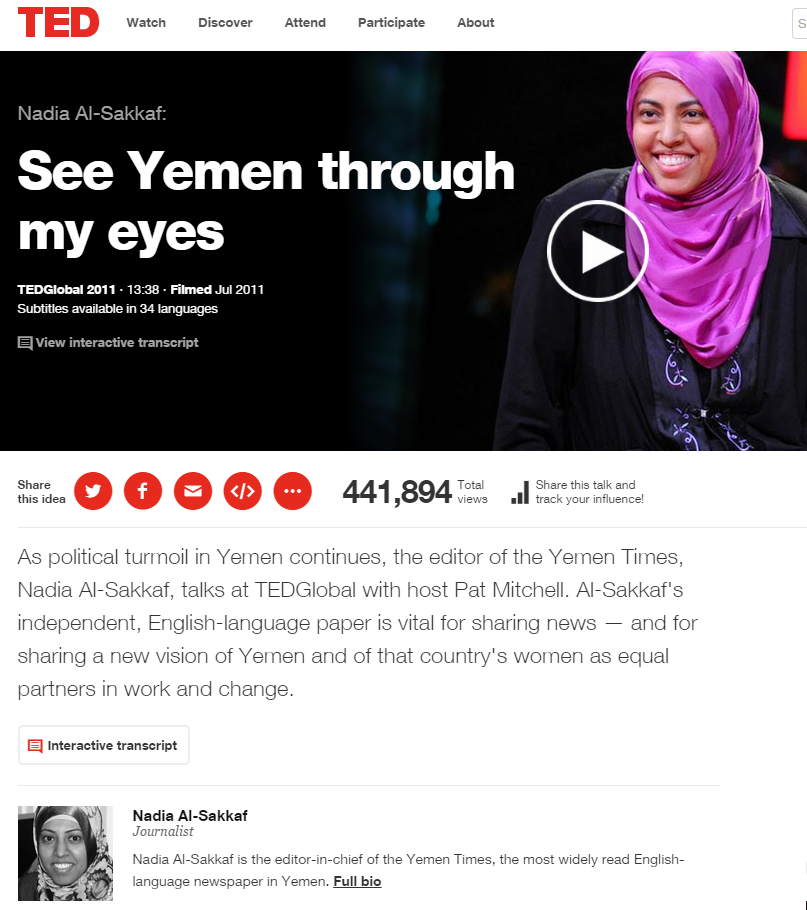 Nadia Al-Sakkaf: See Yemen Through My Eyes