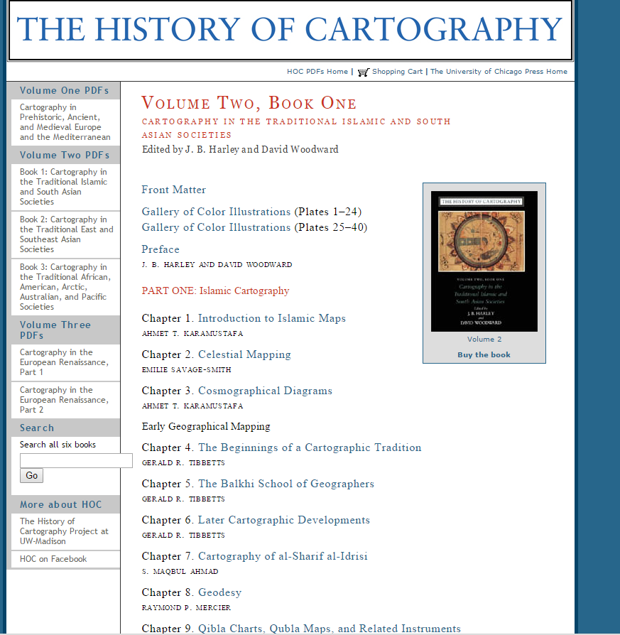 The History of Cartography: Cartography in the Traditional Islamic and South Asian Societies